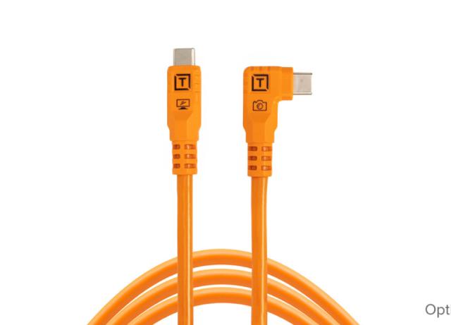 Tether Tools TetherPro Optima cavo 10G USB-C  angolare destro 3m  arancione ad alta visibilit